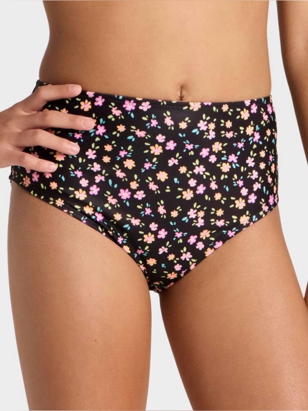 Art Class Girls' High Waisted Floral Printed Swimsuit Bottom  Size  XXL NWT